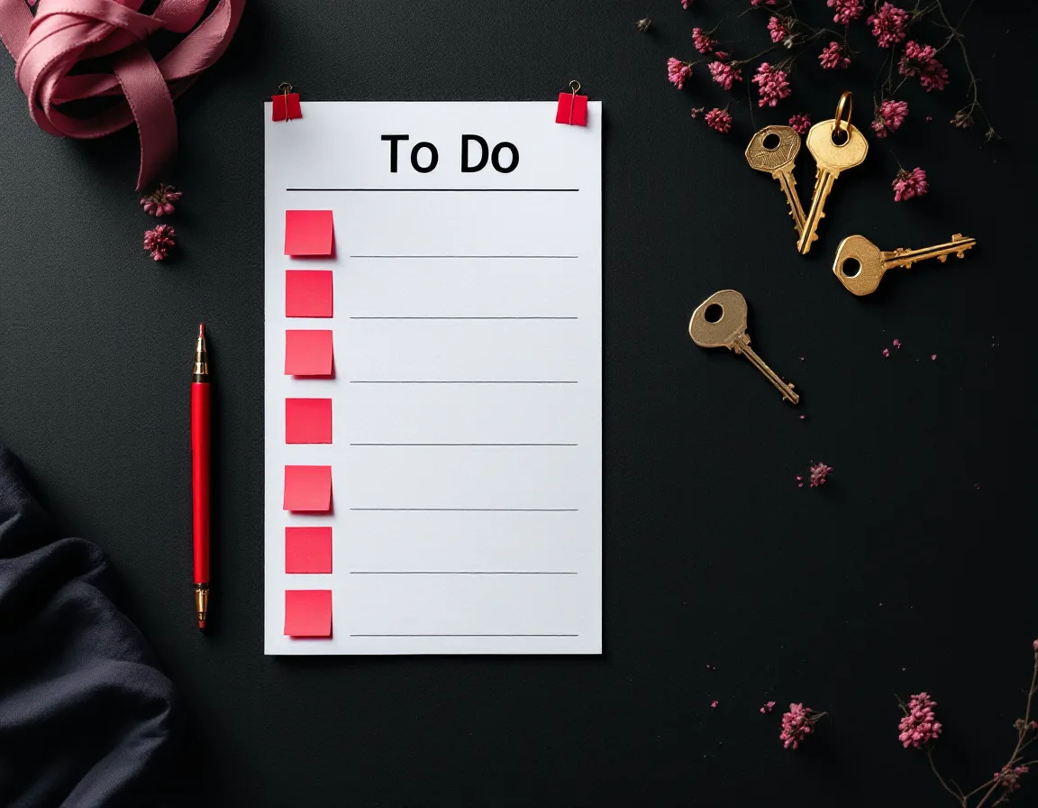 Printed remediation roadmap with sticky tabs and a red pen